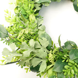 Leaf Large Artificial Fern Leaf Wreath, 50cm – Natural Woven Base, Door Decoration