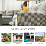 Outsunny Rattan Sofa Set evening lifestyle image