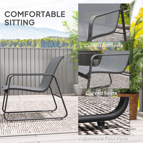Outsunny Patio Sofa Set single chair view