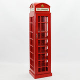 MSL Telephone Box Wine Cabinet, 171cm Tall with 28 Bottle Capacity – Hand Finished UK Phone Box Design