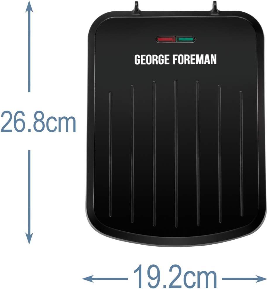 George Foreman Small Fit Grill 760W – Compact Black Non-Stick Electric Grill