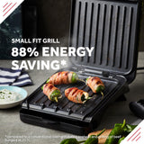 George Foreman Small Fit Grill 760W – Compact Black Non-Stick Electric Grill