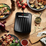 George Foreman Small Fit Grill 760W – Compact Black Non-Stick Electric Grill