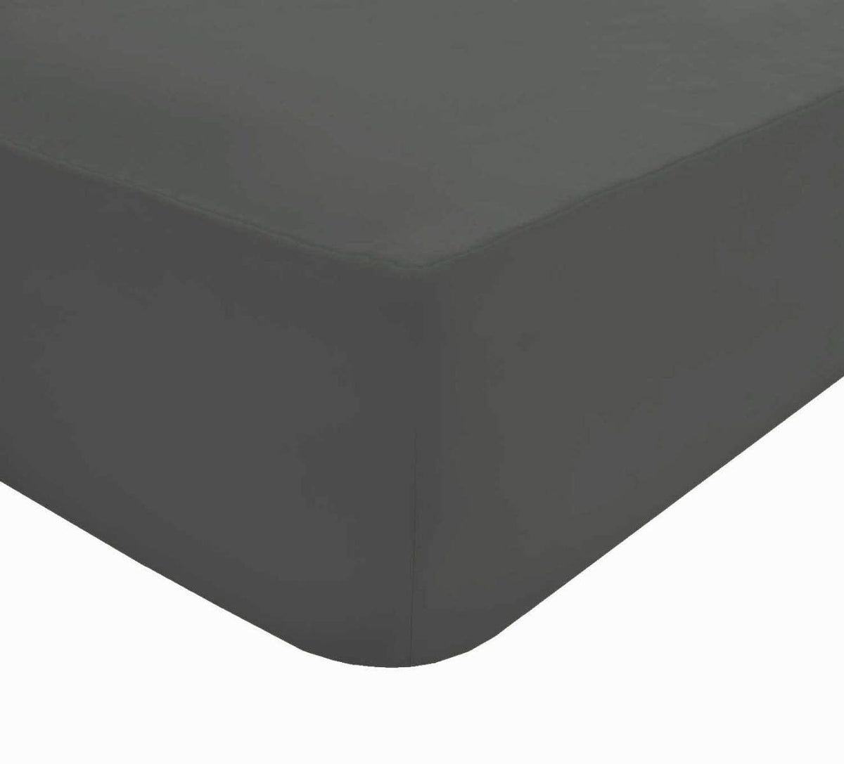 Sleepdown 68 Pick Fitted Sheet with 25cm Deep Pocket – Non-Iron Polycotton Bed Linen, Charcoal