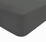 Sleepdown 68 Pick Fitted Sheet with 25cm Deep Pocket – Non-Iron Polycotton Bed Linen, Charcoal