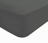 Sleepdown 68 Pick Fitted Sheet with 25cm Deep Pocket – Non-Iron Polycotton Bed Linen, Charcoal