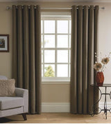 Herringbone Lined Eyelet Curtains 66 x 72" – Natural