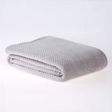 Sleepdown Oversized Waffle Throw – Super Soft Honeycomb Blanket for Bed, Sofa or Car, Silver