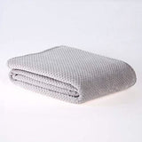 Sleepdown Oversized Waffle Throw – Super Soft Honeycomb Blanket for Bed, Sofa or Car, Silver