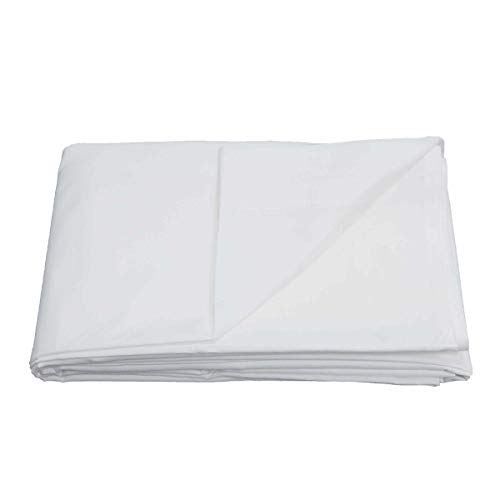 Sleepdown 68 Pick Cotton Flat Bed Sheet – Soft, Easy-Care Cotton Blend Bed Linen, White