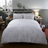 Sleepdown Father Christmas Reversible Double Duvet Cover Set with Pillowcases – Festive Illustrated Santa Bedding