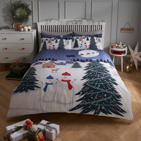 Christmas glow-in-the-dark fleece duvet set