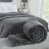 Charcoal Waffle Throw, 150 x 200cm