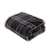 Check Printed Fleece Throw Red