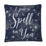 Black celestial metallic cushion