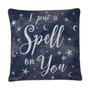 Black celestial metallic cushion