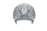 Sleepdown 100% Silk Hair Wrap, 20cm Diameter – 22 Momme Silk for Smooth, Moisture-Retaining Hair, Silver Grey