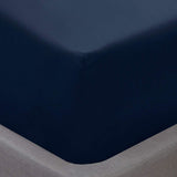 Sleepdown Microfibre Fitted Sheet 32cm – Soft, Wrinkle-Resistant and Breathable Bedding, Navy