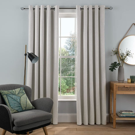 Natural tonal fleck blackout curtains
