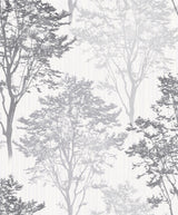 Arthouse Wildwood Wallpaper, Monochrome Glitter Woodland Design – Hardwearing Textured Vinyl