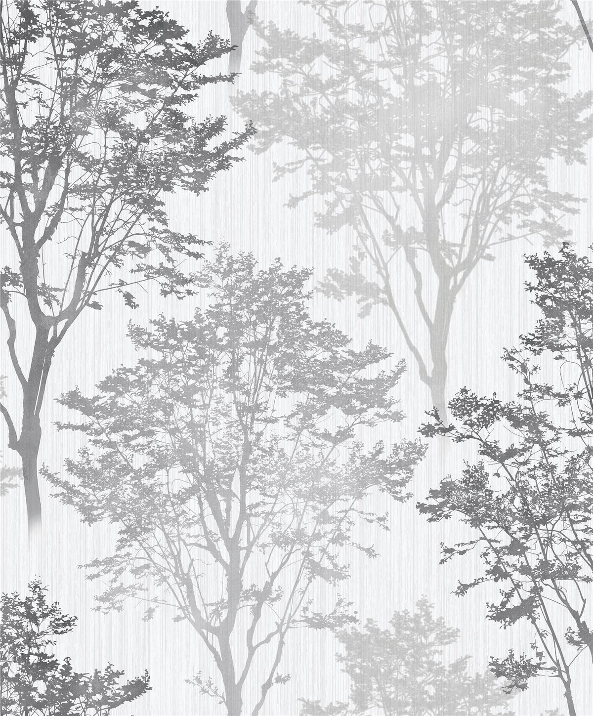 Arthouse Wildwood Wallpaper, Monochrome Glitter Woodland Design – Hardwearing Textured Vinyl