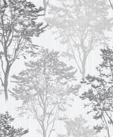 Arthouse Wildwood Wallpaper, Monochrome Glitter Woodland Design – Hardwearing Textured Vinyl