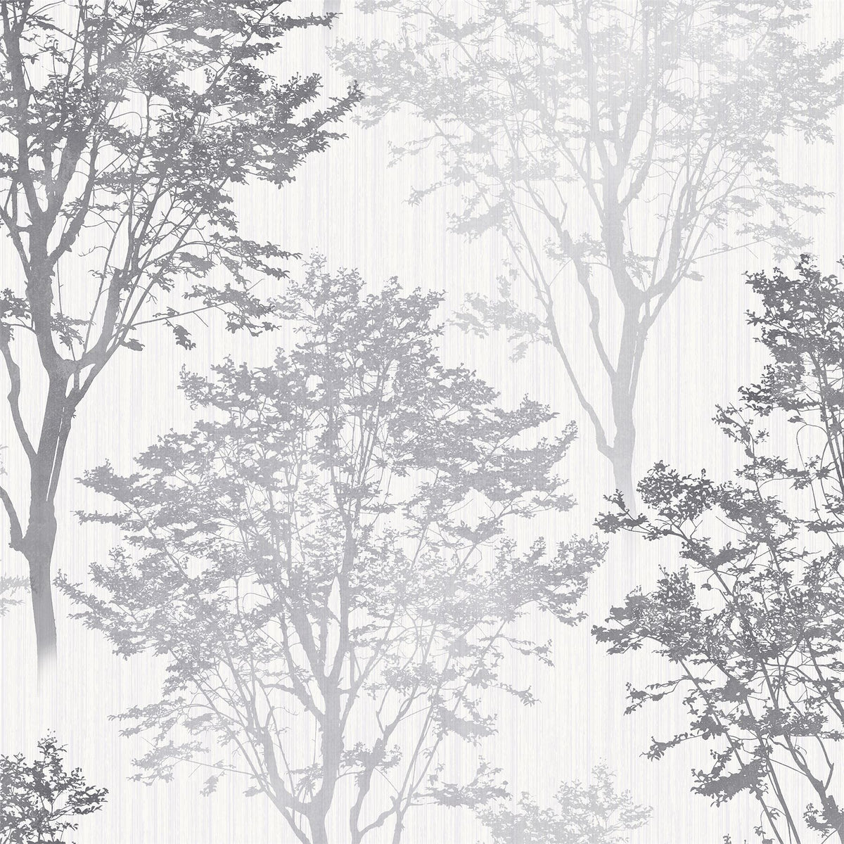 Arthouse Wildwood Wallpaper, Monochrome Glitter Woodland Design – Hardwearing Textured Vinyl