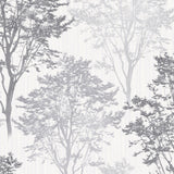 Arthouse Wildwood Wallpaper, Monochrome Glitter Woodland Design – Hardwearing Textured Vinyl