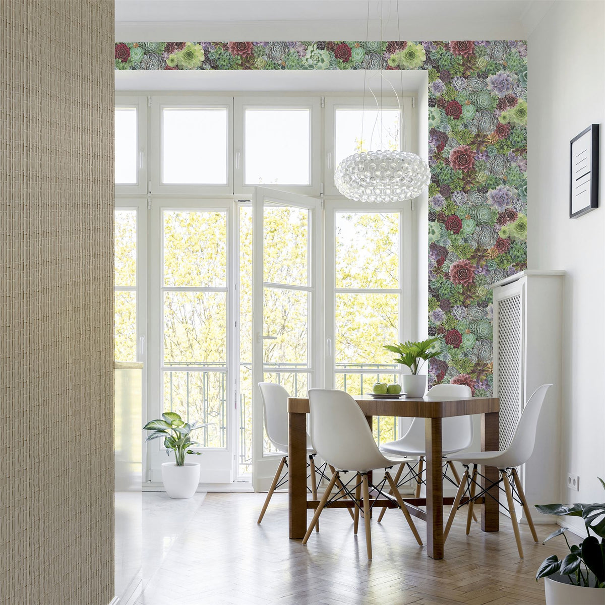 Arthouse Succulent Living Wall Wallpaper, Multi-Colour Botanical – Paste the Wall, No Soaking Needed