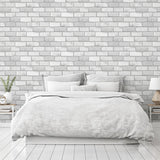 Arthouse Diamond Brick Wallpaper, Silver Grey Glitter – Hardwearing Vinyl for High-Traffic Rooms