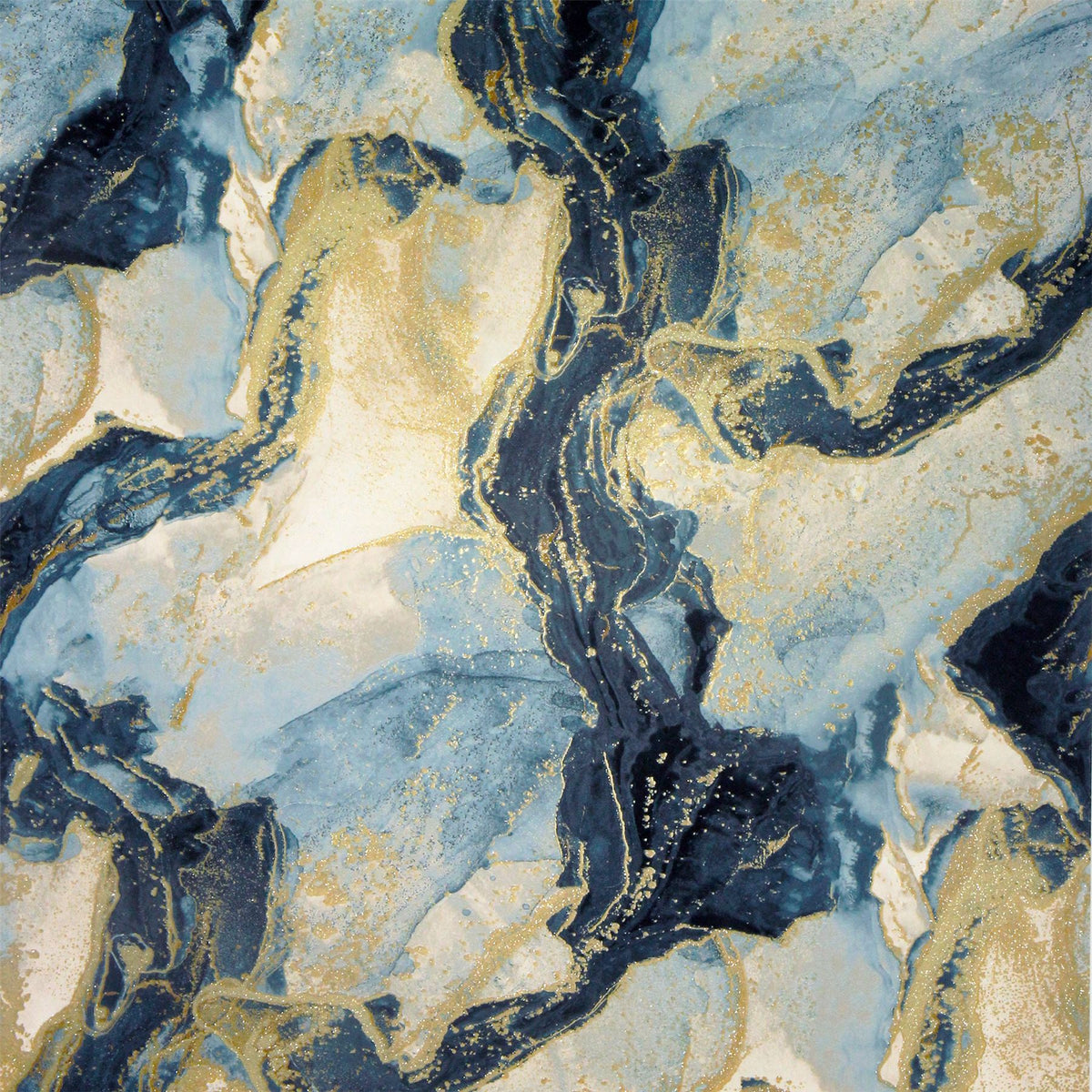 Arthouse Abstract Marble Wallpaper, Teal & Gold Metallic – Feature Wall Design for Living Rooms & Bedrooms