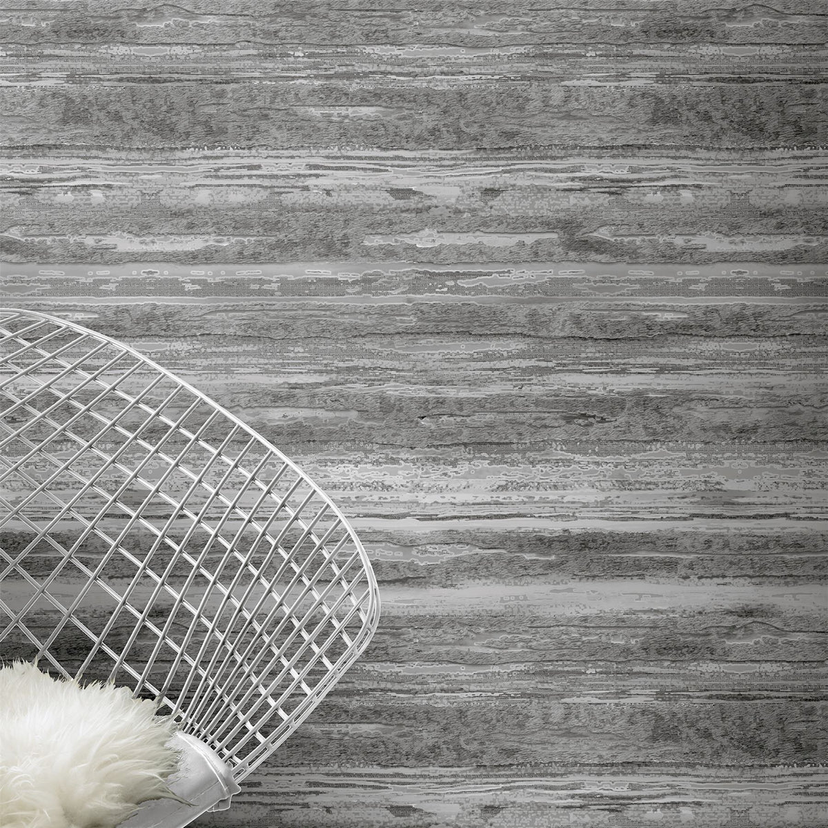 Arthouse Sahara Wallpaper, Pewter – Premium Heavyweight Vinyl with Metallic & Glitter Effect