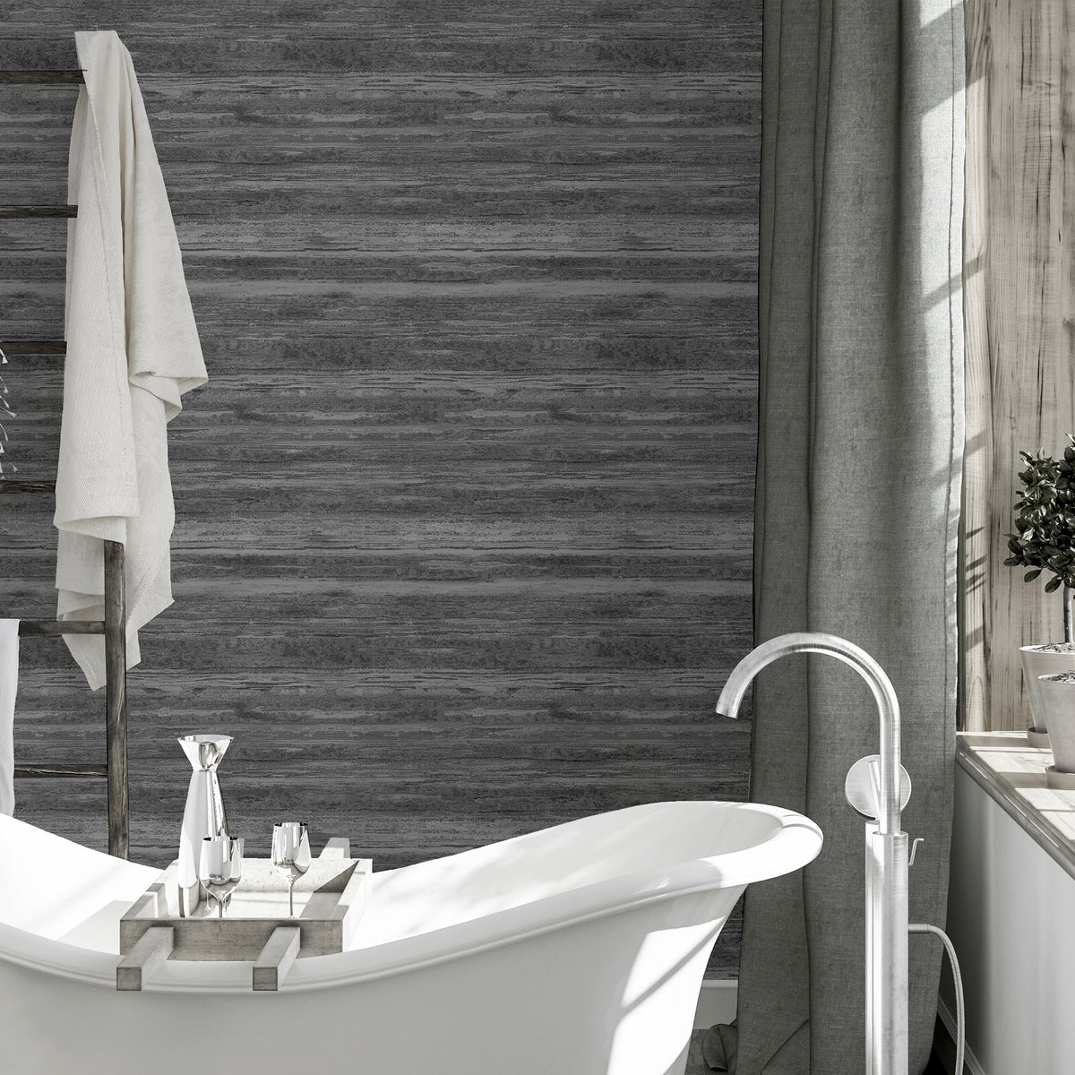 Arthouse Sahara Wallpaper, Pewter – Premium Heavyweight Vinyl with Metallic & Glitter Effect