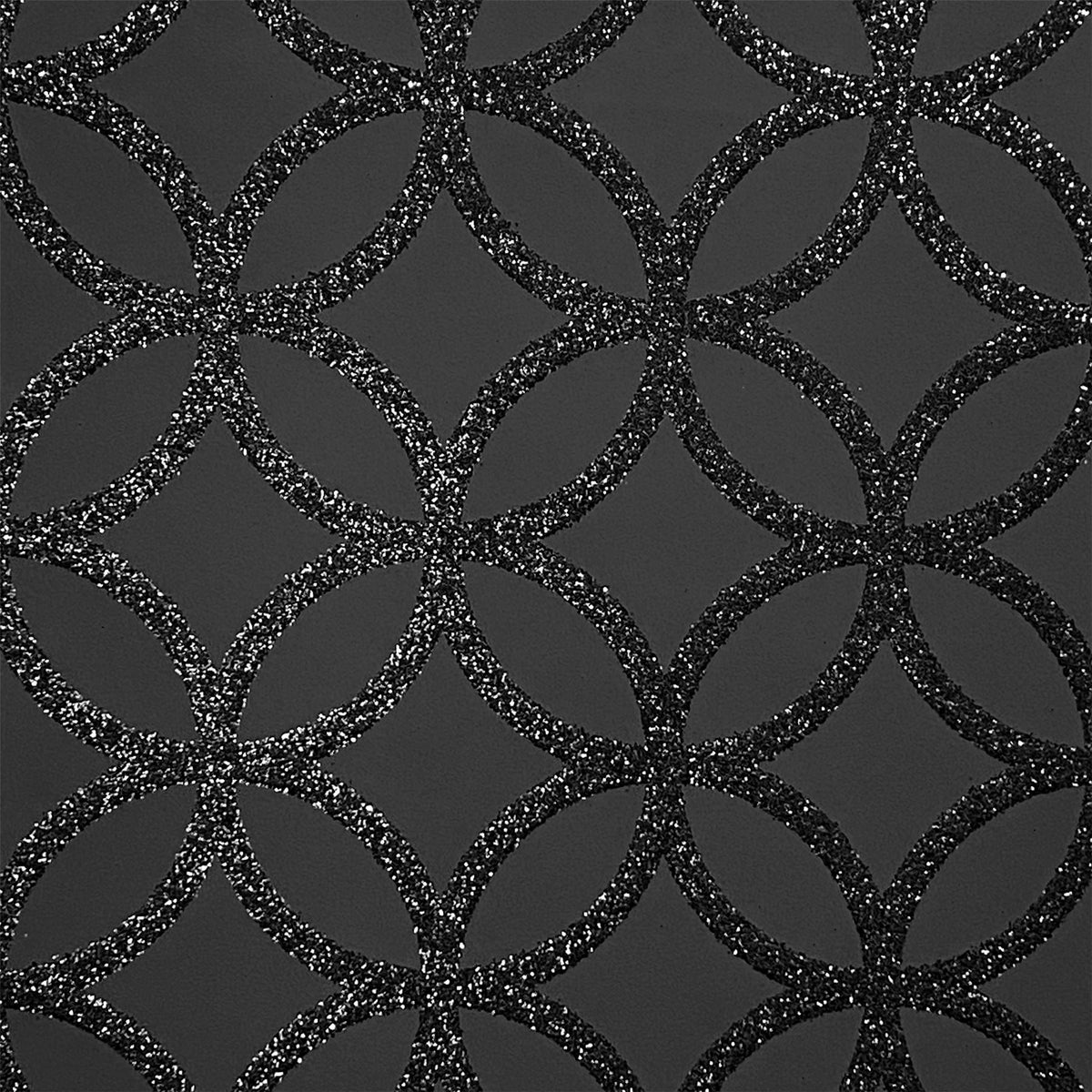 Arthouse Sequin Geo Wallpaper, Black Glitter – Real Glitter Geometric Design on Matt Background