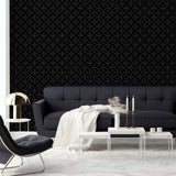 Arthouse Sequin Geo Wallpaper, Black Glitter – Real Glitter Geometric Design on Matt Background