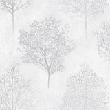 Arthouse Wonderland Wallpaper – Paste the Paper Vinyl Woodland Tree Silhouettes with Glitter, Monochrome