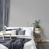 Arthouse Quartz Textured Wallpaper – Paste the Paper Heavyweight Vinyl with Beaded Glitter, Silver