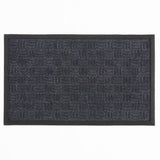 Arthouse Millbrook Cross Embossed Doormat, 45 x 75cm – Heavy Duty Hatch Pattern Mudstopper, Grey