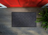 Arthouse Millbrook Cross Embossed Doormat, 45 x 75cm – Heavy Duty Hatch Pattern Mudstopper, Grey