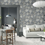 Arthouse Palm Grove Wallpaper – Paste the Wall Tropical Palm Leaf Feature Wall Covering, Grey and Beige