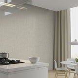 Arthouse Luxe Hessian Wallpaper – Paste the Wall Heavyweight Vinyl Fabric Texture, Strippable, Taupe