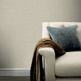 Arthouse Luxe Hessian Wallpaper – Paste the Wall Heavyweight Vinyl Fabric Texture, Strippable, Taupe