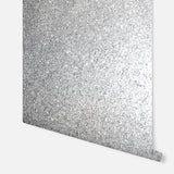 Arthouse Sequin Sparkle Wallpaper – Paste the Wall Textured Metallic Sequin Finish, Silver