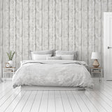 Arthouse Metallic Washed Wood Wallpaper – Paste the Paper Pale Wood Effect with Silver Highlights