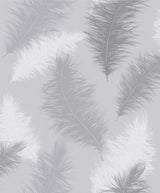 Arthouse Sussurro Wallpaper – Paste the Paper Gel Effect Feathers Feature Wall Covering, Grey