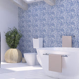 Arthouse Liquid Marble Wallpaper – Paste the Paper Marble Effect with Metallic Glitter, Navy