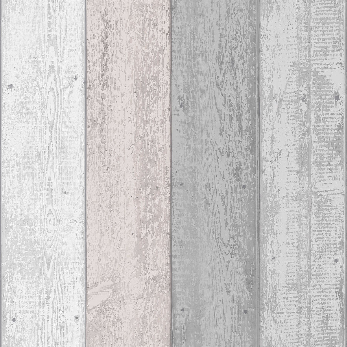 Arthouse Painted Wood Wallpaper – Paste the Paper Wide Plank Effect with Textured Finish, Pink and Grey
