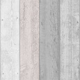 Arthouse Painted Wood Wallpaper – Paste the Paper Wide Plank Effect with Textured Finish, Pink and Grey