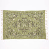 Kew Antique Printed 120x170cm Olive Rug with Tassel