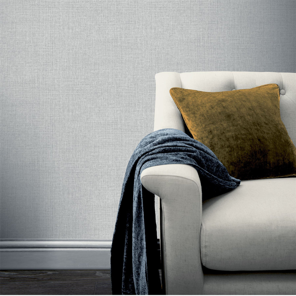 Arthouse Country Plain Wallpaper – Heavyweight Textured Vinyl with Metallic Shimmer, Strippable, Grey